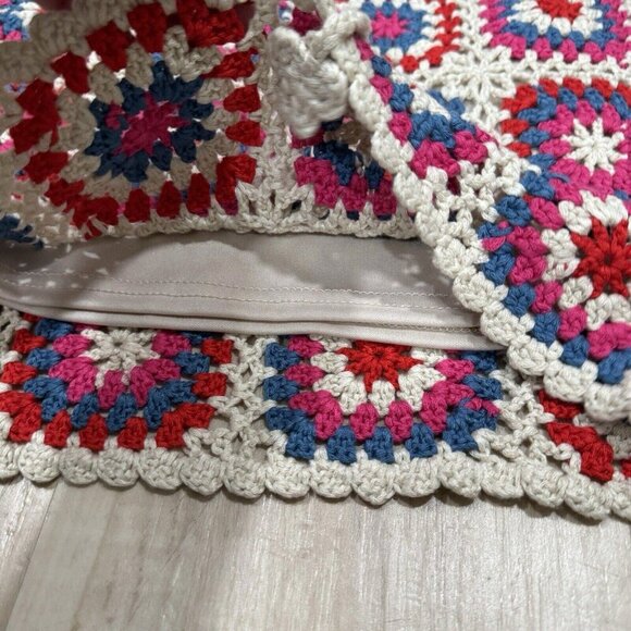 NWT Blu Pepper Womens Size Small Floral Crochet Geometric Skirt Summer Vacation - Picture 4 of 9